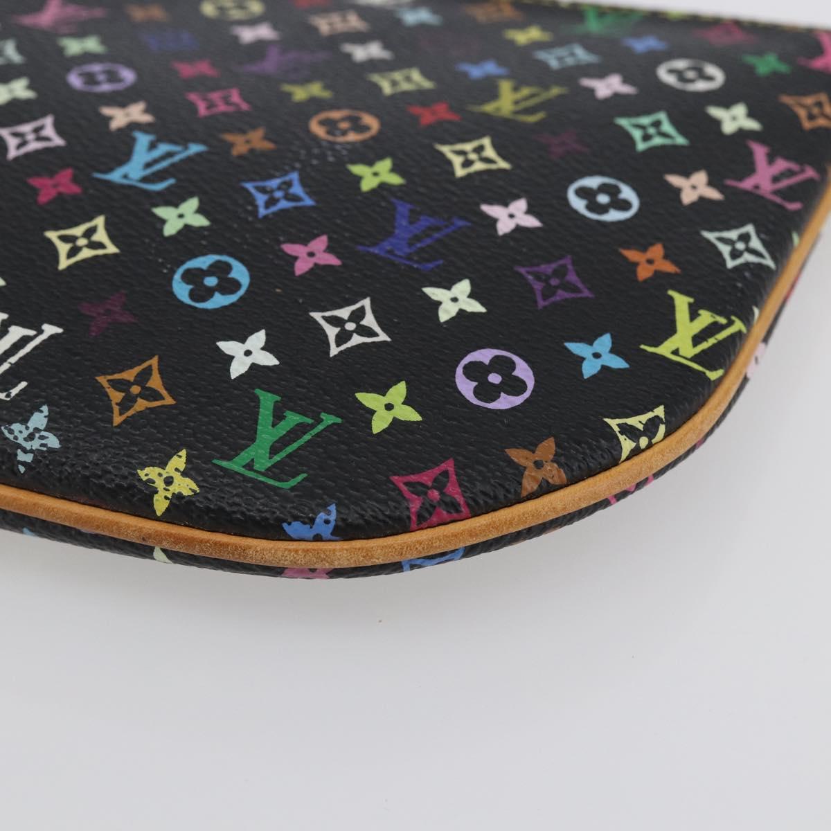 LOUIS VUITTON Monogram Multicolor Pochette GM Pouch Black M60027 LV Auth 144890V