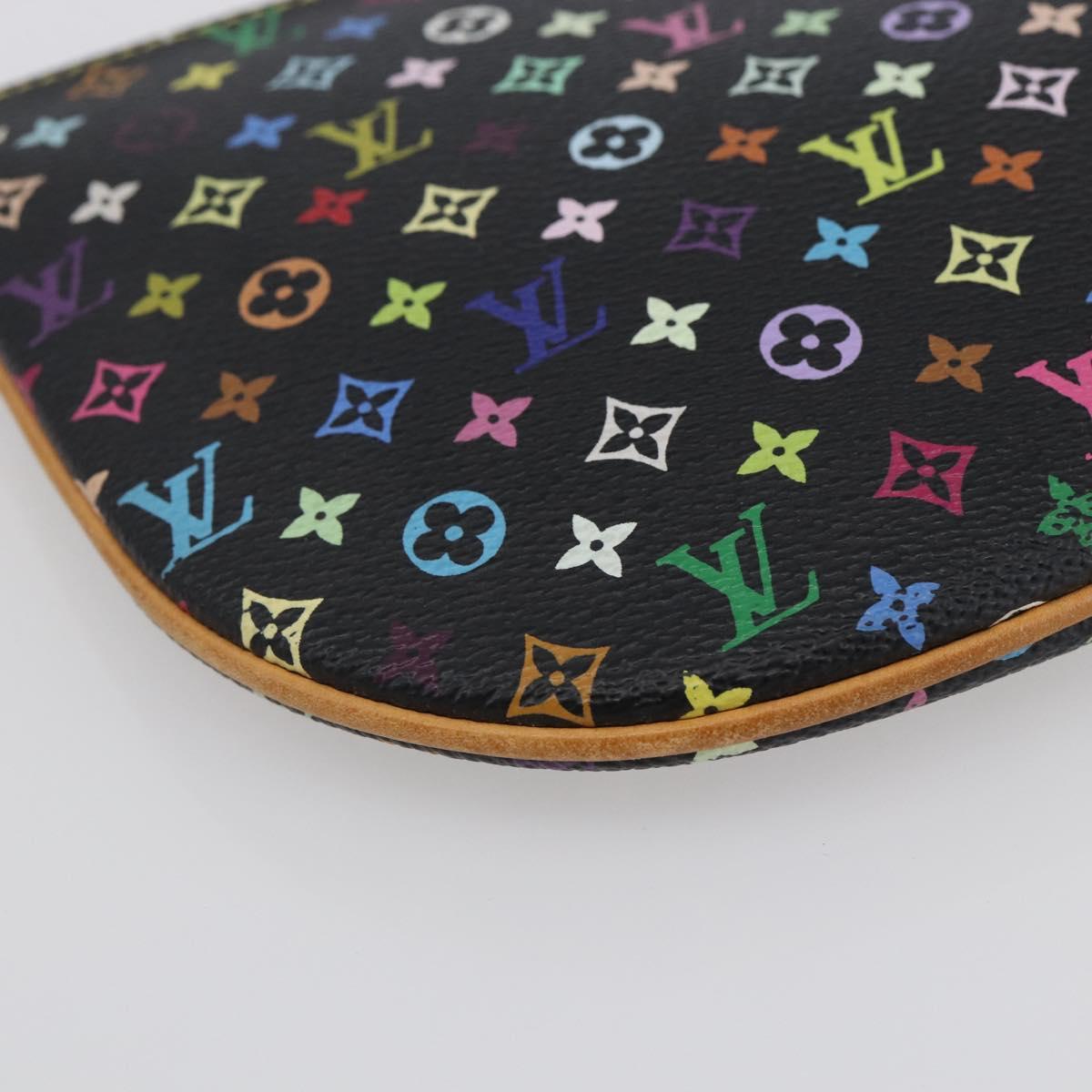 LOUIS VUITTON Monogram Multicolor Pochette GM Pouch Black M60027 LV Auth 144890V
