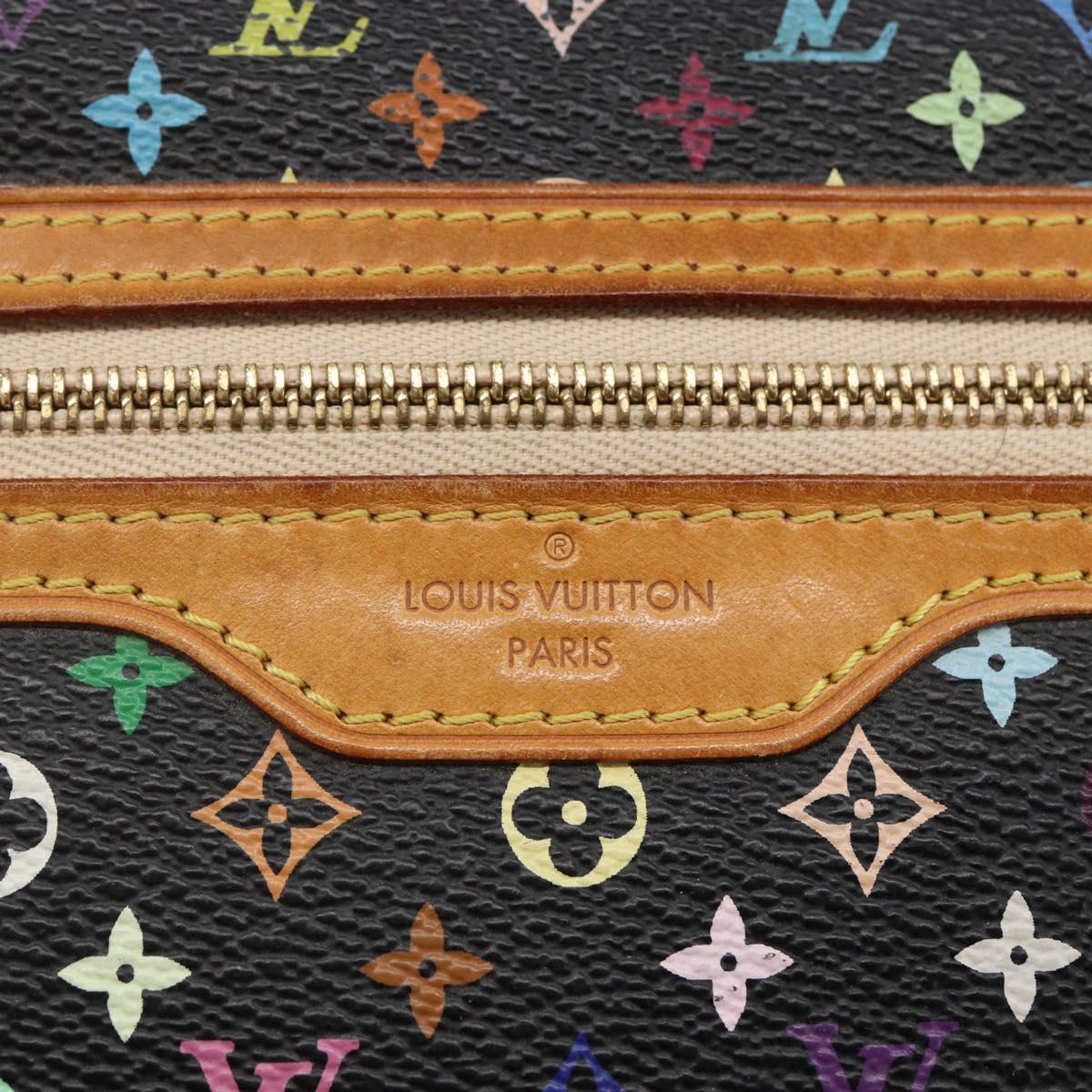 LOUIS VUITTON Monogram Multicolor Pochette GM Pouch Black M60027 LV Auth 144890V