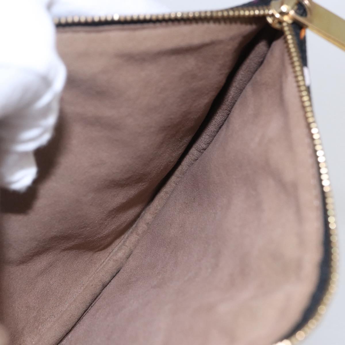 LOUIS VUITTON Monogram Multicolor Pochette GM Pouch Black M60027 LV Auth 144890V