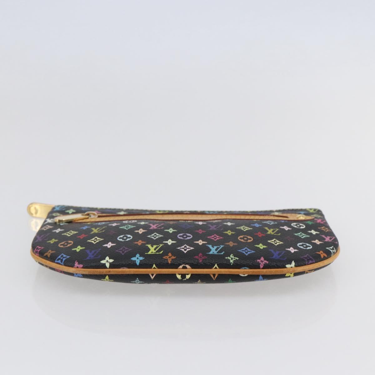 LOUIS VUITTON Monogram Multicolor Pochette GM Pouch Black M60027 LV Auth 144890V