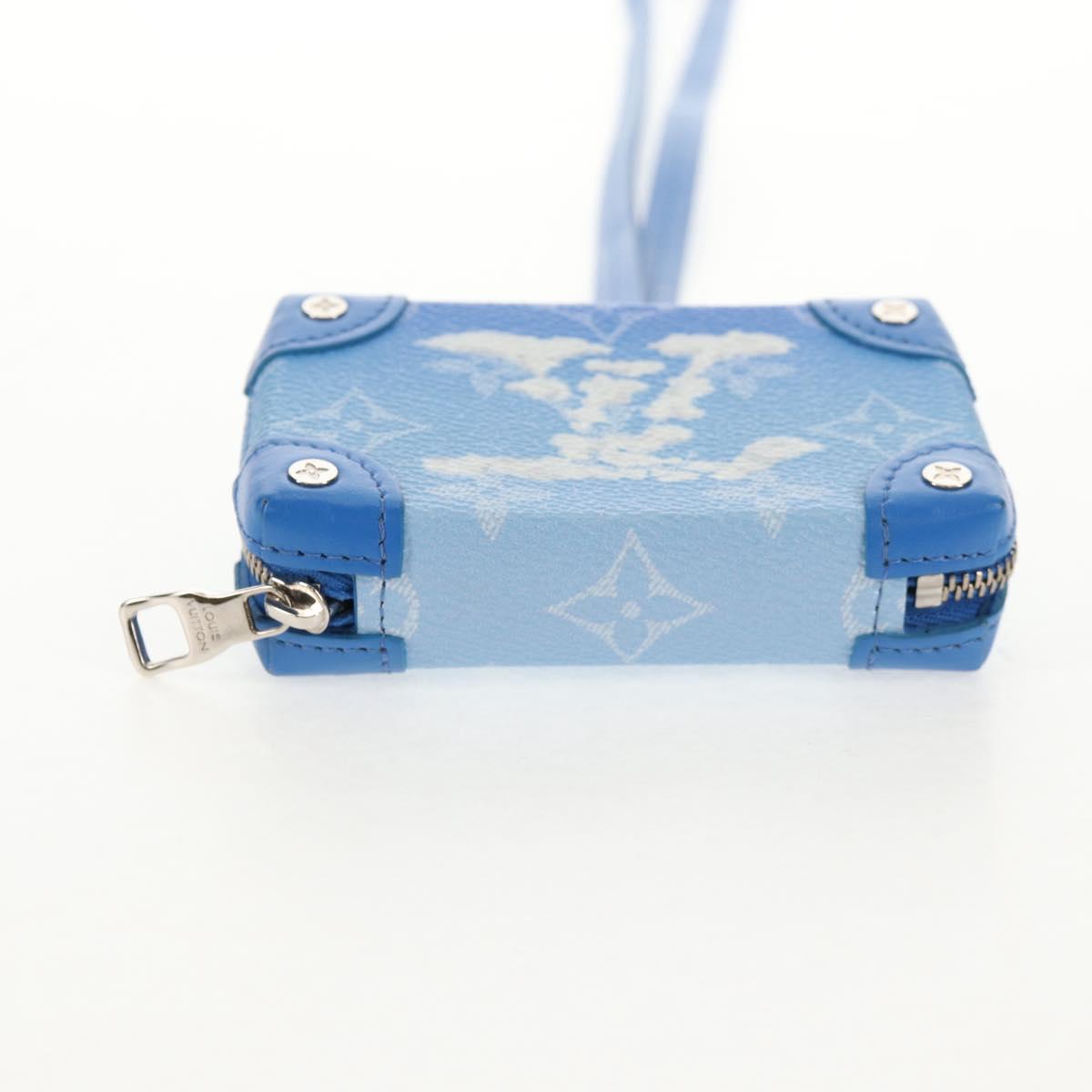 LOUIS VUITTON Clouds Soft Trunk Wallet Blue M45440 LV Auth 144891SAM