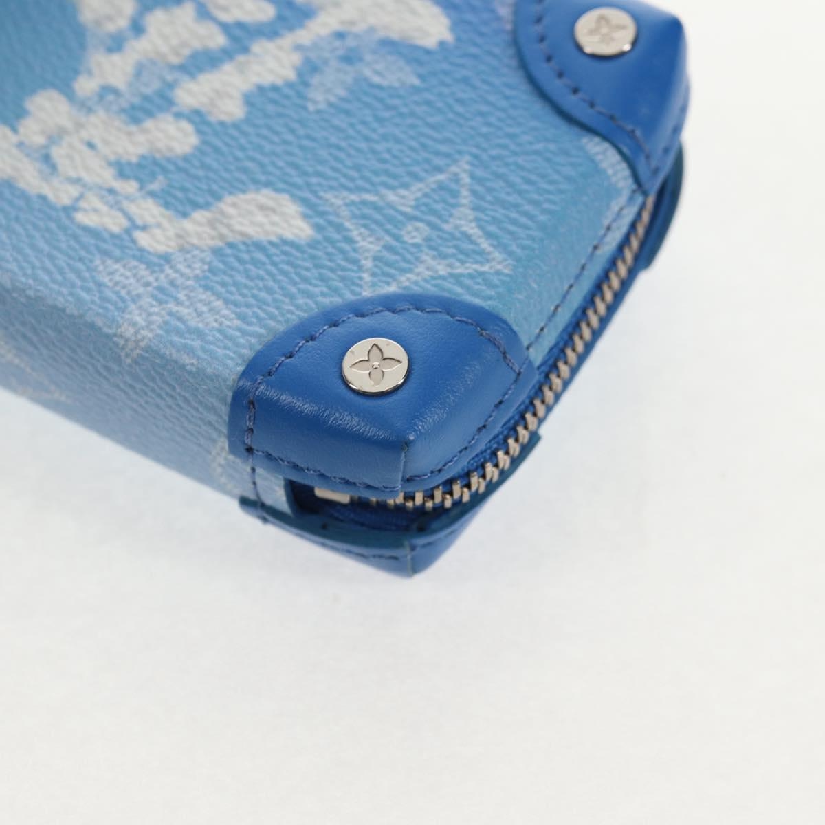 LOUIS VUITTON Clouds Soft Trunk Wallet Blue M45440 LV Auth 144891SAM