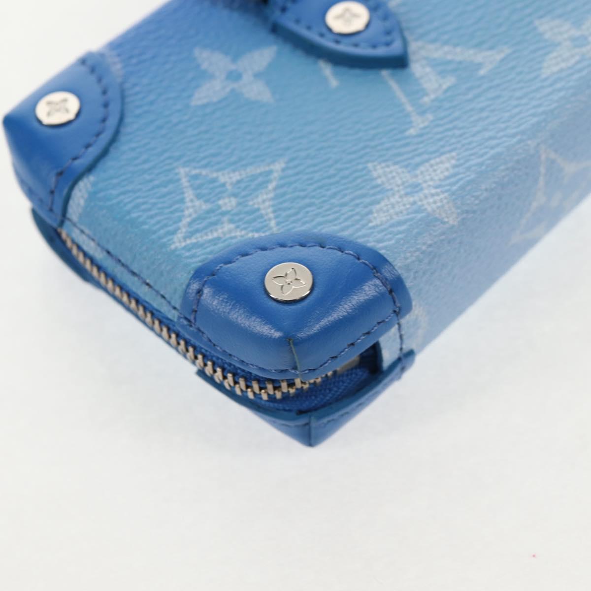 LOUIS VUITTON Clouds Soft Trunk Wallet Blue M45440 LV Auth 144891M