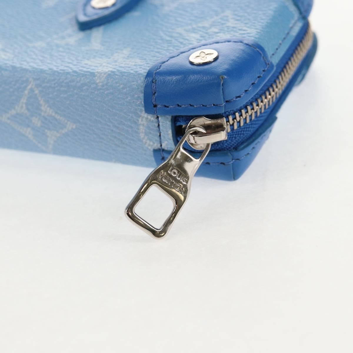 LOUIS VUITTON Clouds Soft Trunk Wallet Blue M45440 LV Auth 144891SAM