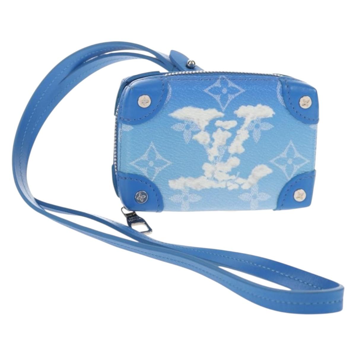 LOUIS VUITTON Clouds Soft Trunk Wallet Blue M45440 LV Auth 144891SAM