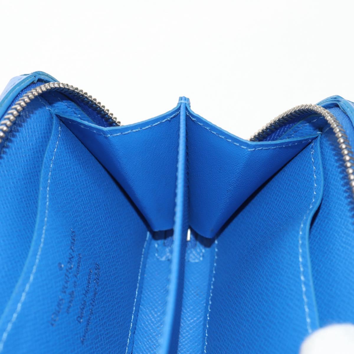 LOUIS VUITTON Clouds Soft Trunk Wallet Blue M45440 LV Auth 144891M