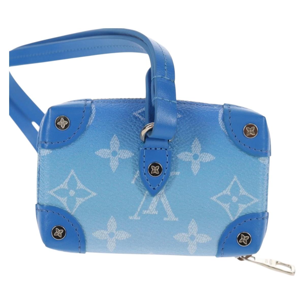 LOUIS VUITTON Clouds Soft Trunk Wallet Blue M45440 LV Auth 144891SAM