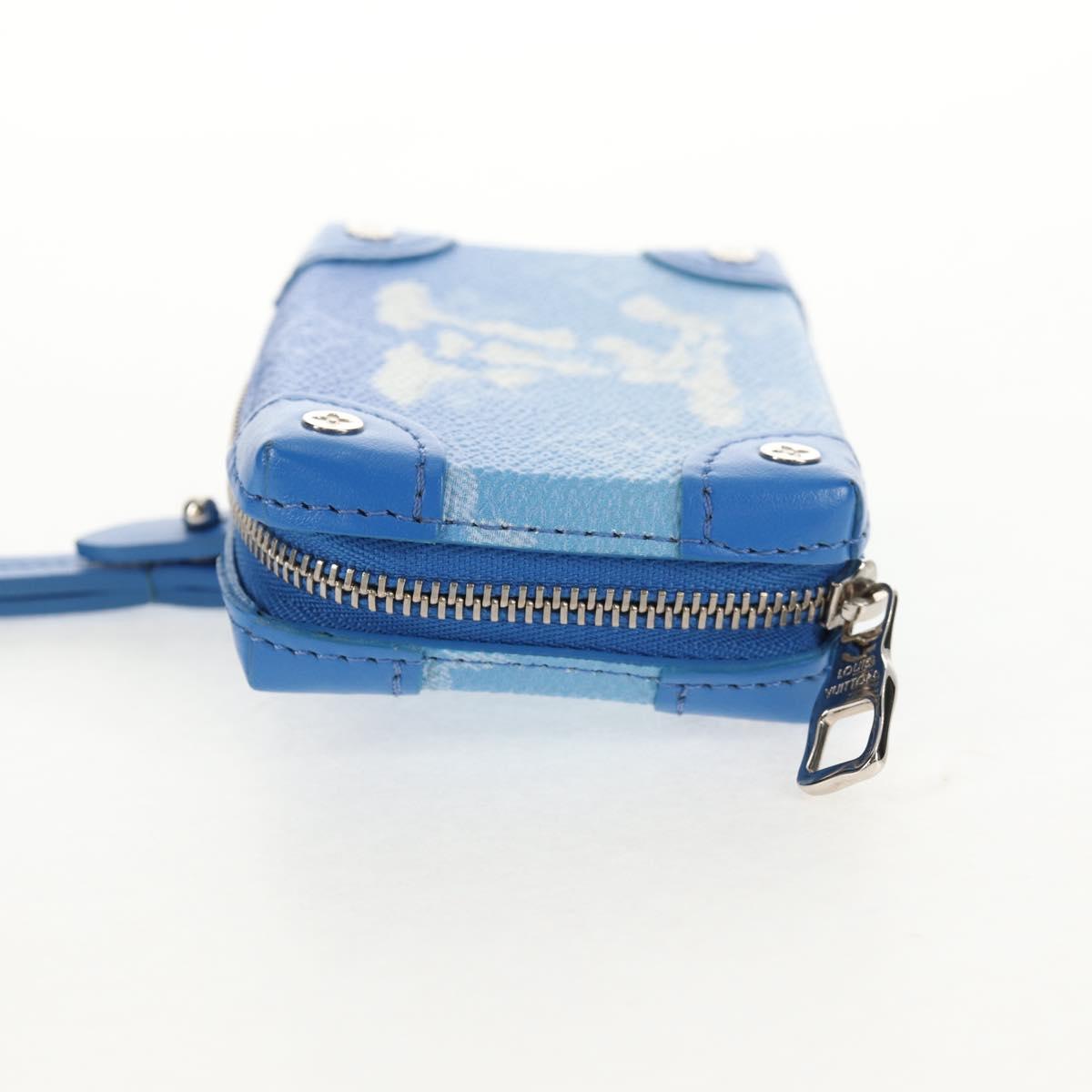LOUIS VUITTON Clouds Soft Trunk Wallet Blue M45440 LV Auth 144891SAM