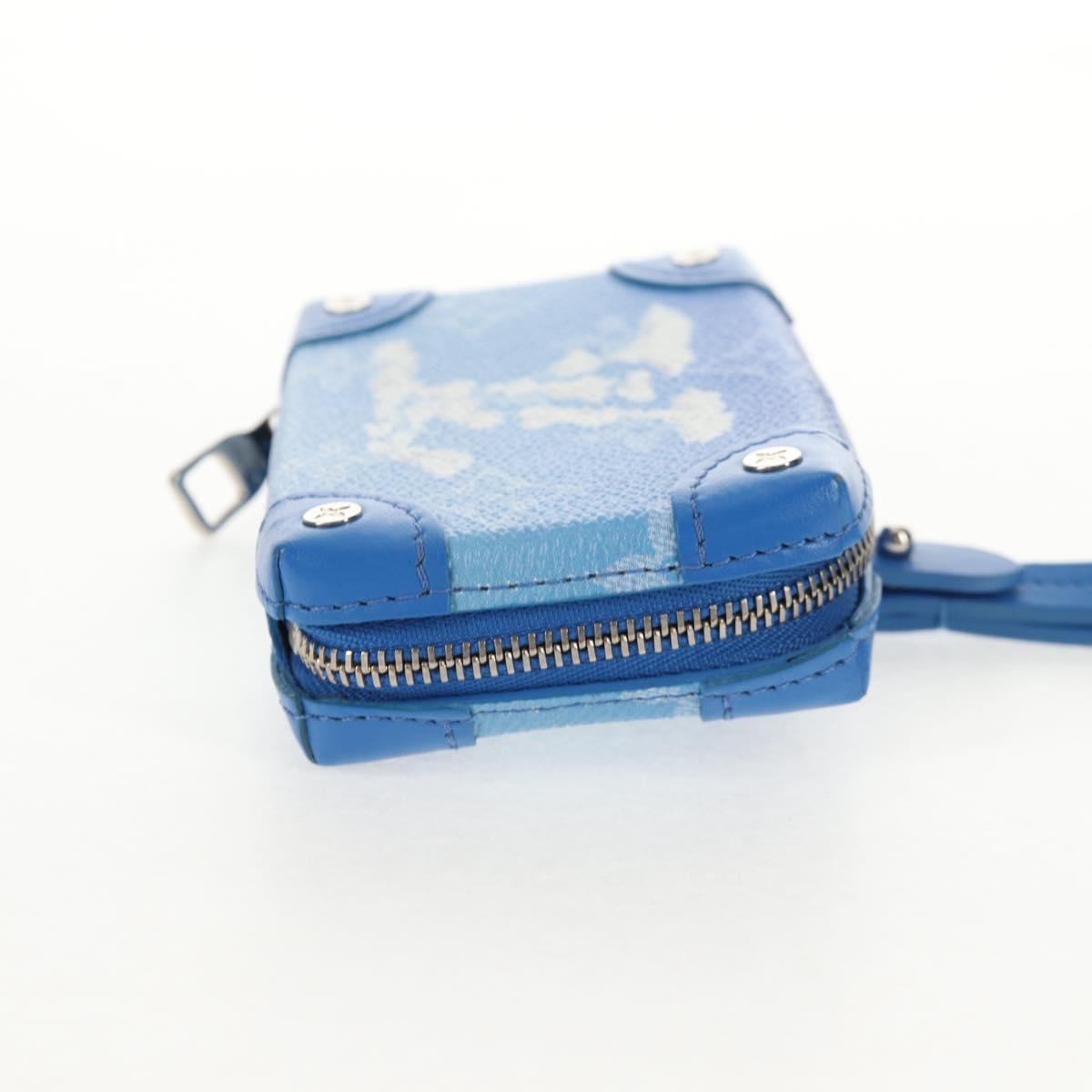LOUIS VUITTON Clouds Soft Trunk Wallet Blue M45440 LV Auth 144891SAM