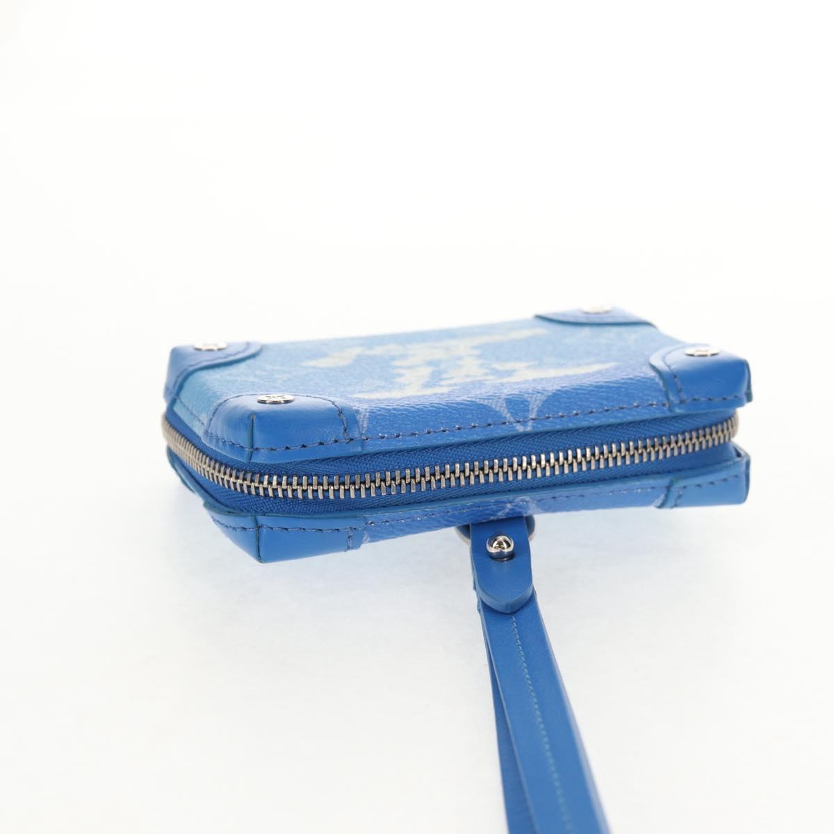 LOUIS VUITTON Clouds Soft Trunk Wallet Blue M45440 LV Auth 144891SAM