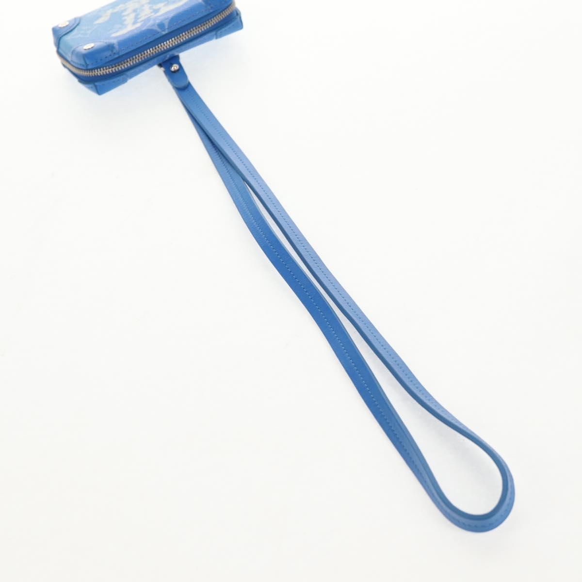 LOUIS VUITTON Clouds Soft Trunk Wallet Blue M45440 LV Auth 144891M