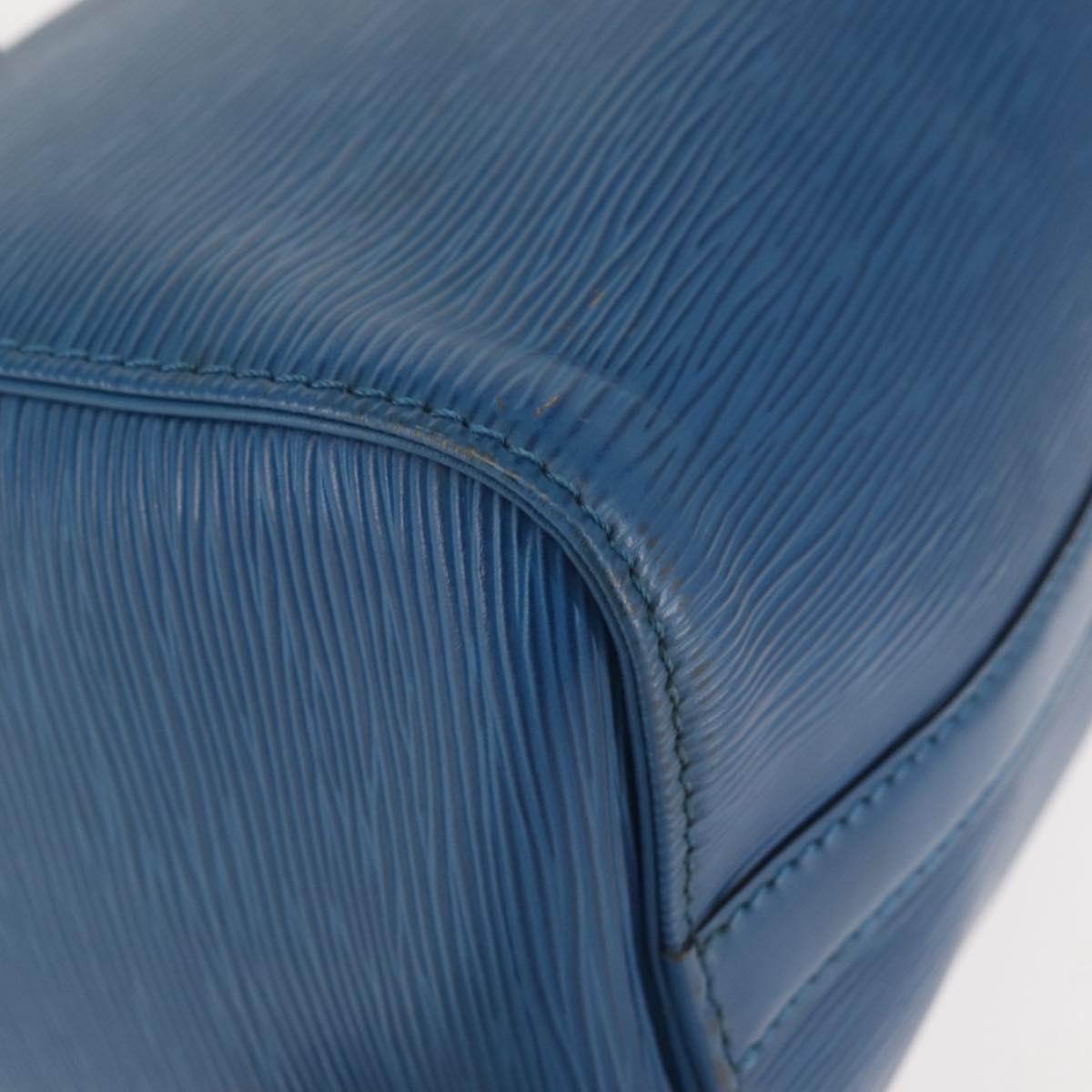 LOUIS VUITTON Epi Speedy 25 Hand Bag Toledo Blue M43015 LV Auth 144907