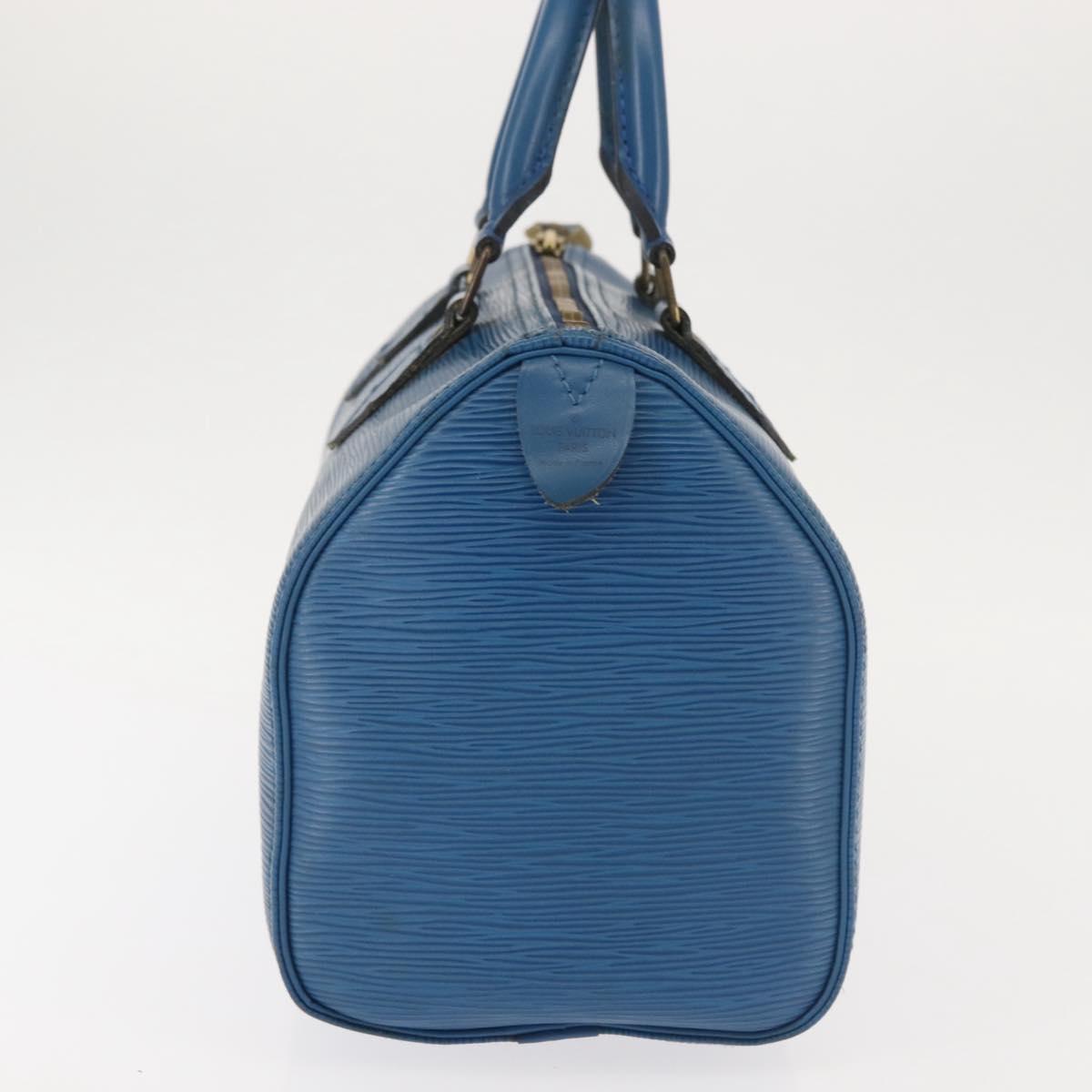 LOUIS VUITTON Epi Speedy 25 Hand Bag Toledo Blue M43015 LV Auth 144907