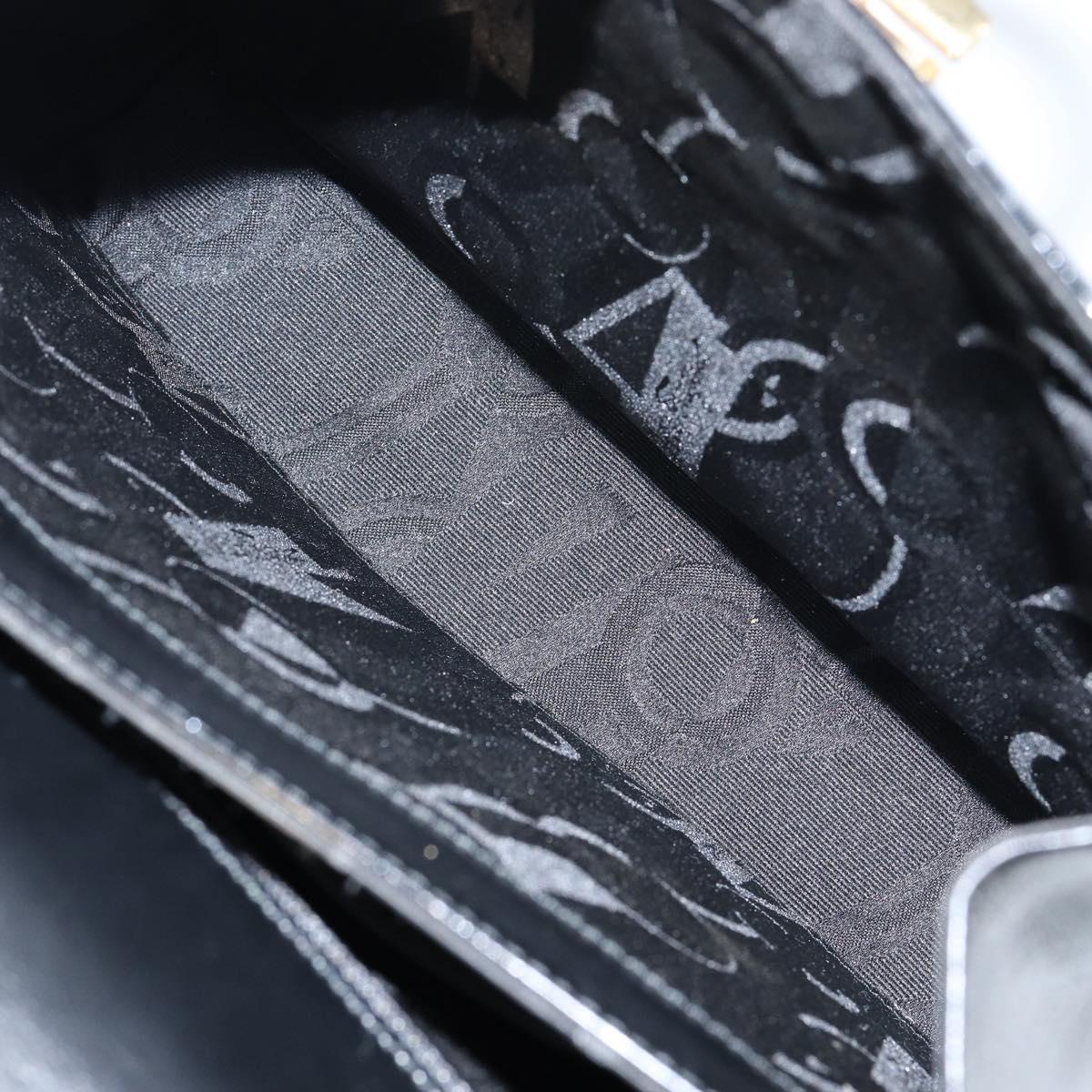 Salvatore Ferragamo Gancini Hand Bag Leather 2way Black Gold Auth 144914