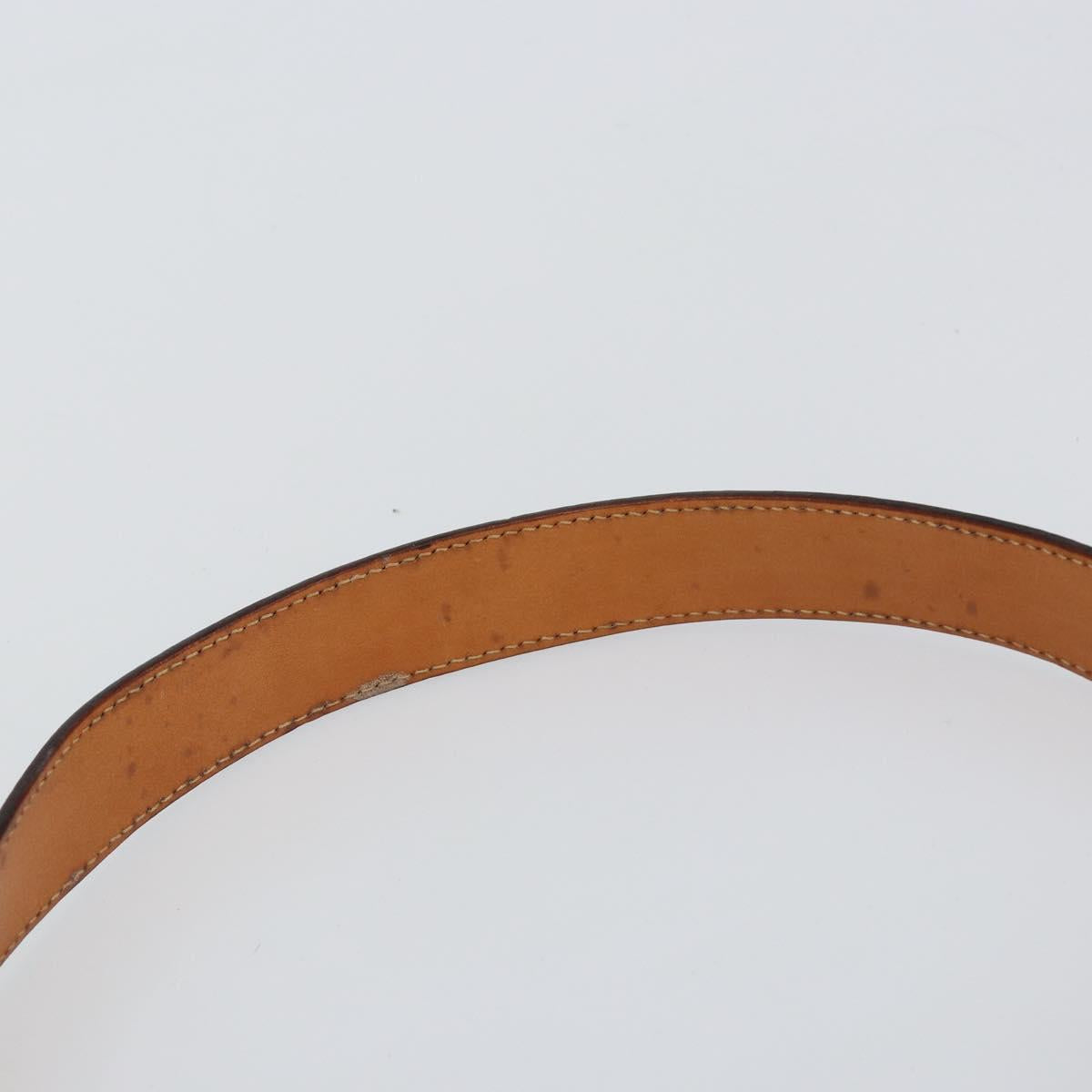 CELINE Macadam Canvas Shoulder Bag PVC Beige Gold Auth 144918