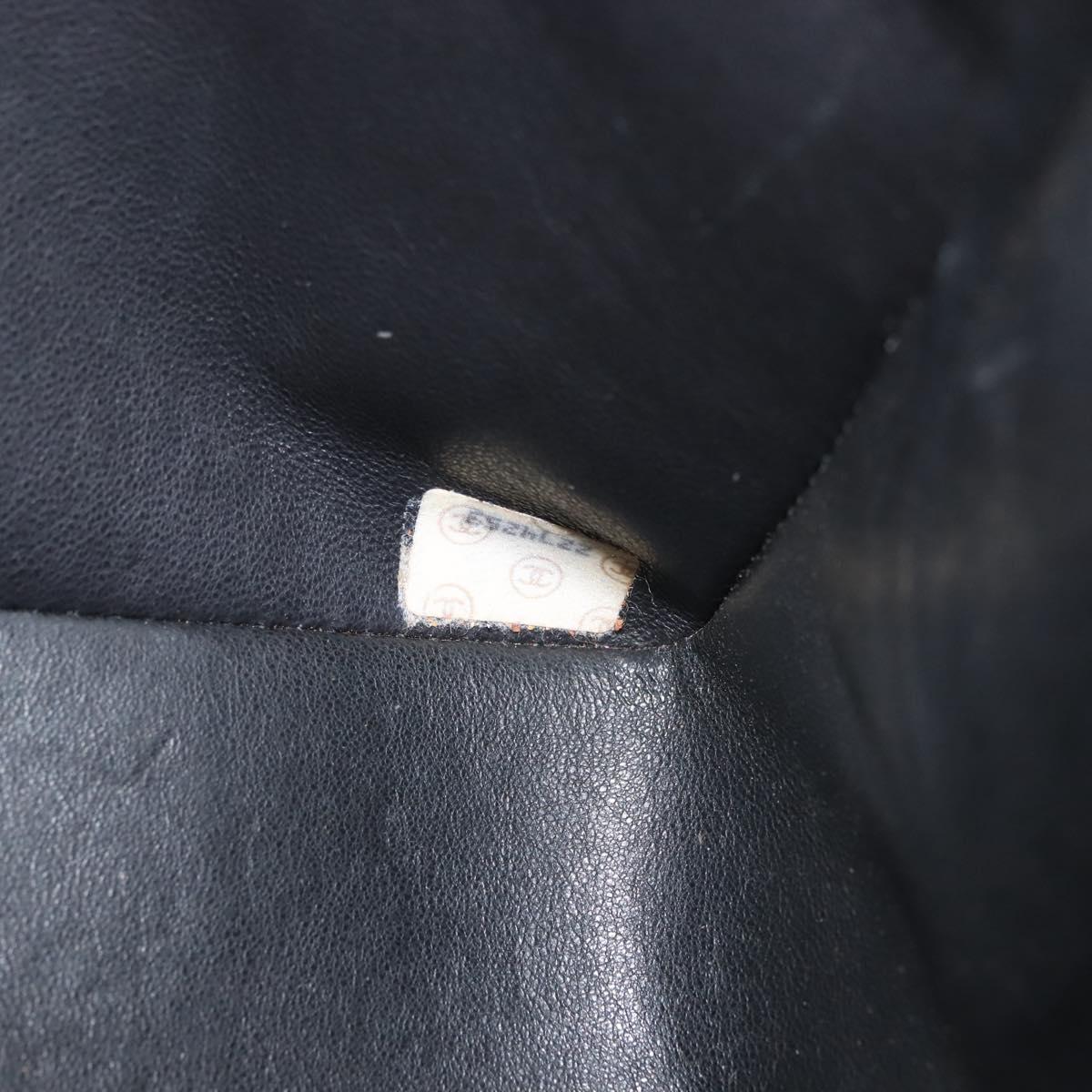 CHANEL Chain Diana Shoulder Bag Patent leather Black Gold CC Auth 144924