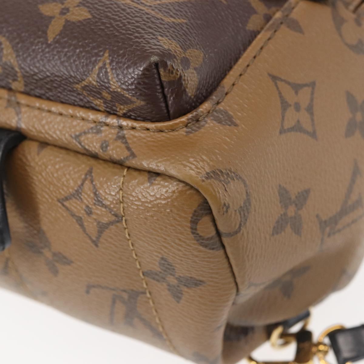 LOUIS VUITTON Monogram Reverse Palm Springs MINI Backpack M44872 LV Auth 144928