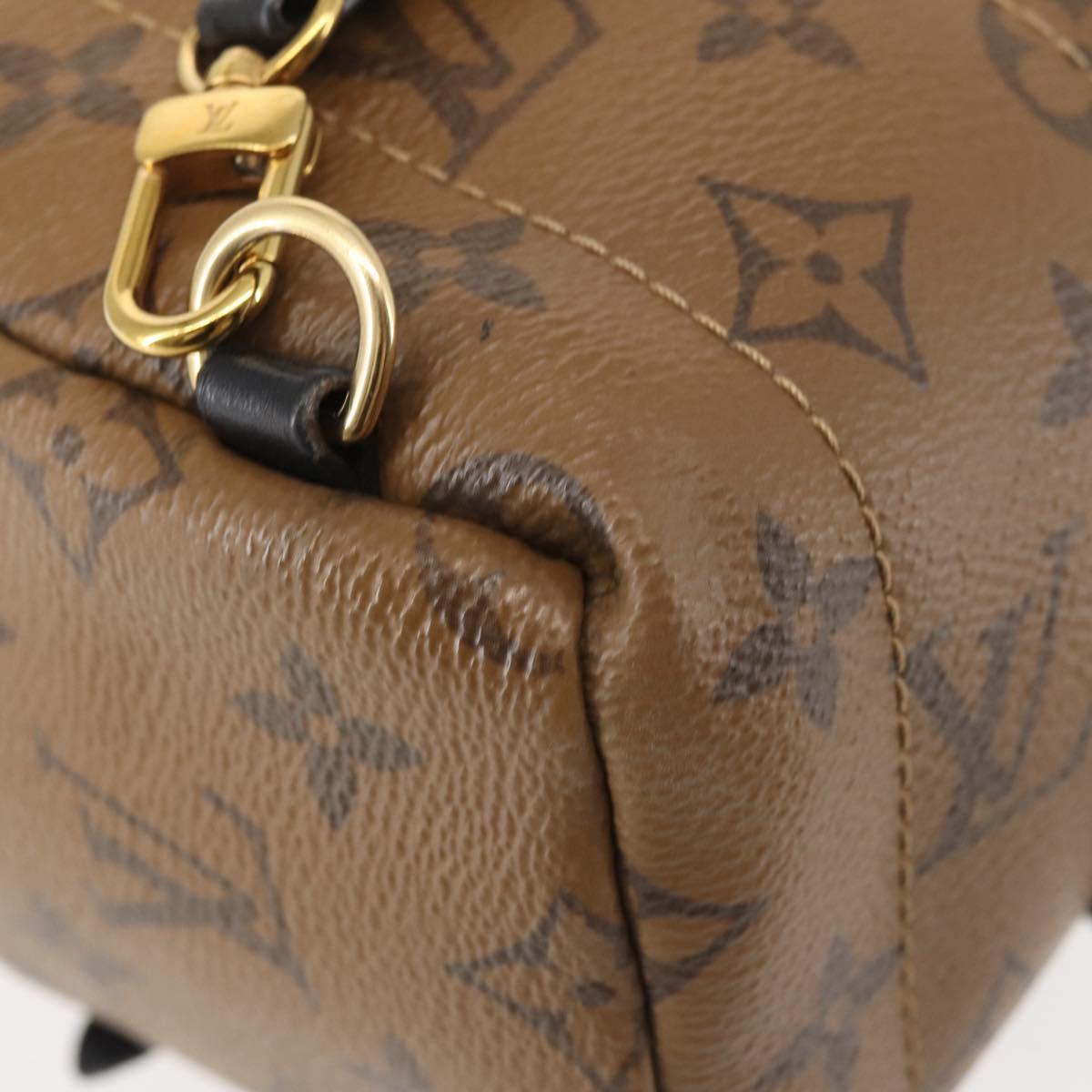 LOUIS VUITTON Monogram Reverse Palm Springs MINI Backpack M44872 LV Auth 144928