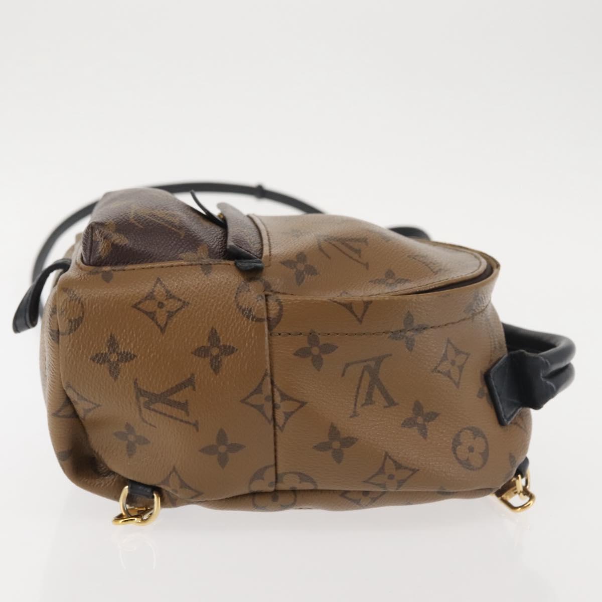 LOUIS VUITTON Monogram Reverse Palm Springs MINI Backpack M44872 LV Auth 144928