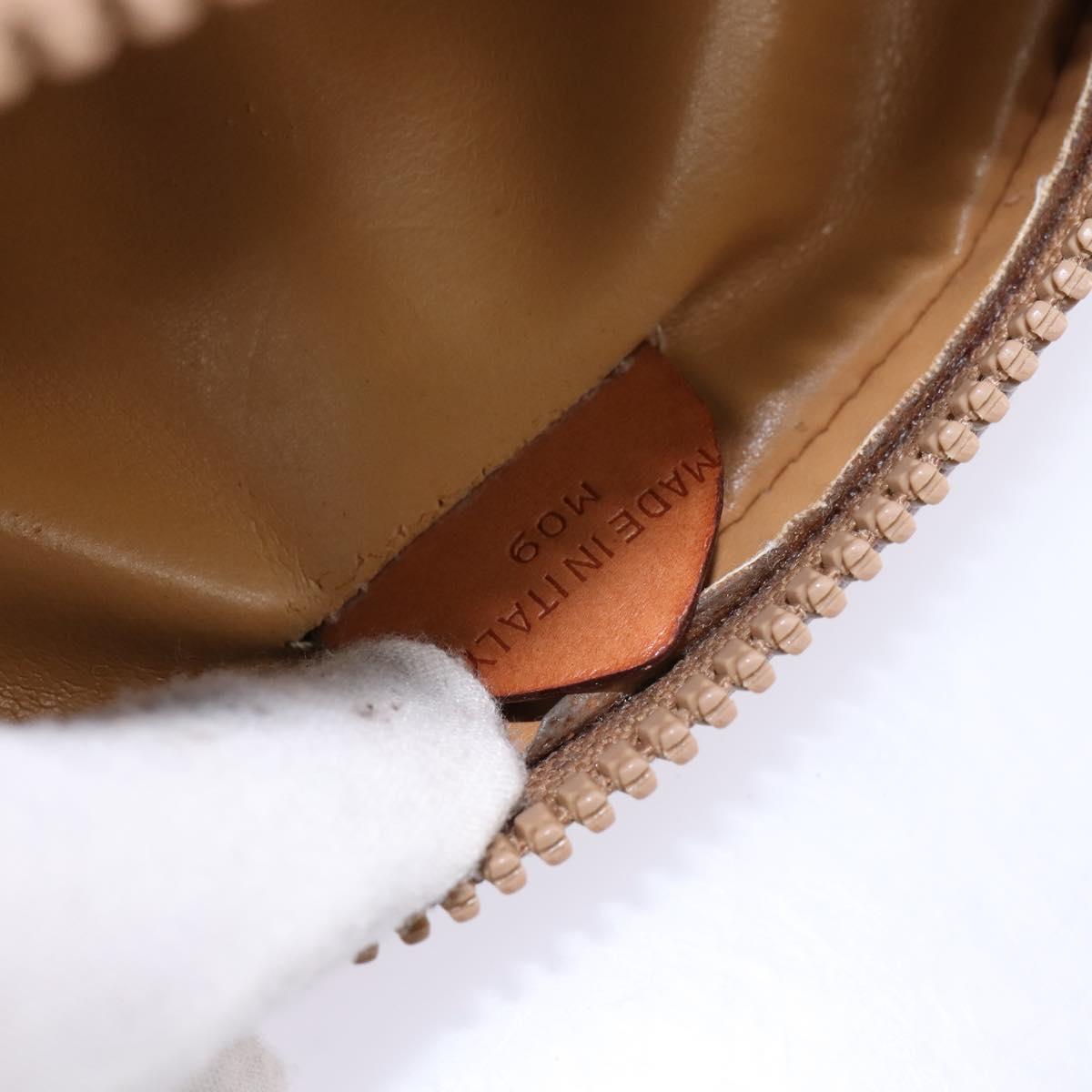 CELINE Macadam Canvas Shoulder Bag PVC Leather Brown Gold Auth 144936