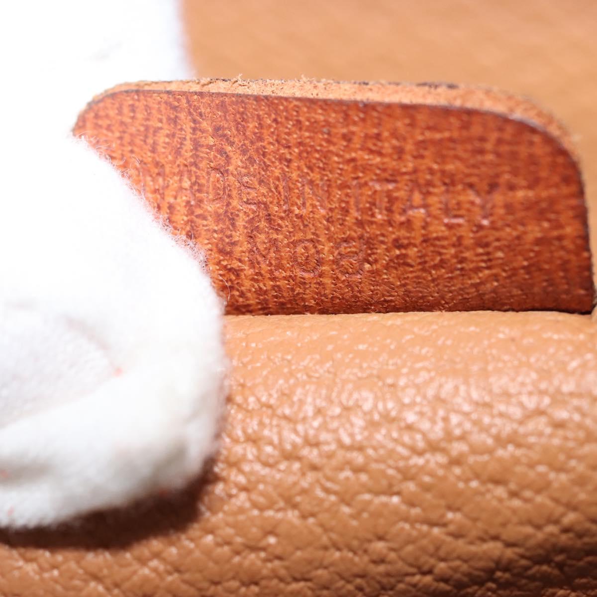 CELINE Macadam Canvas Hand Bag PVC Leather Brown Gold Auth 144937