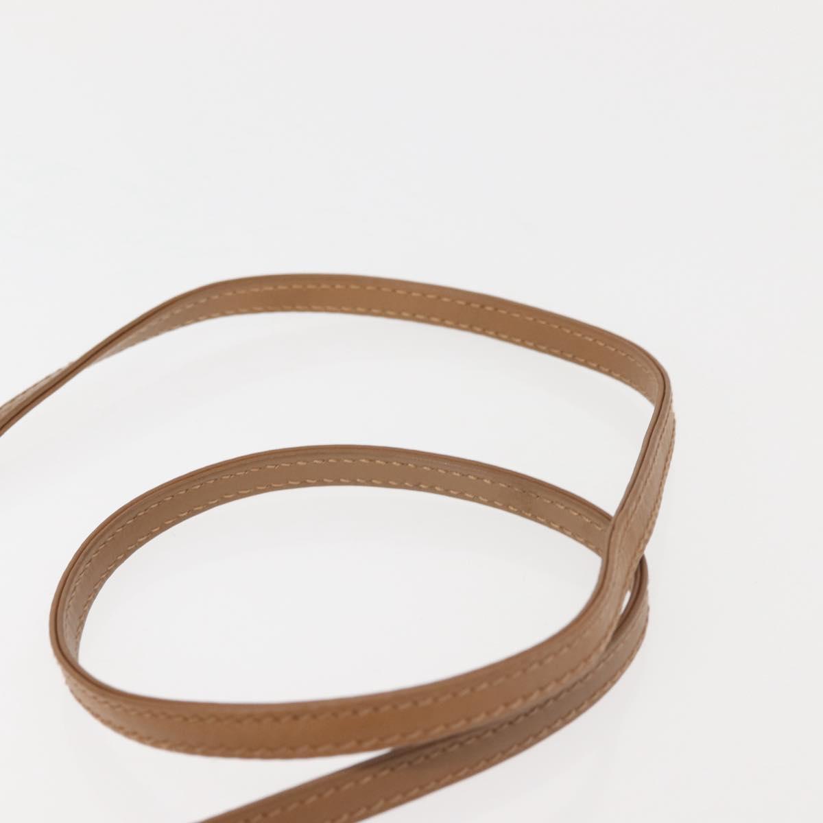 CELINE Macadam Canvas Shoulder Bag PVC Beige Gold Auth 144939