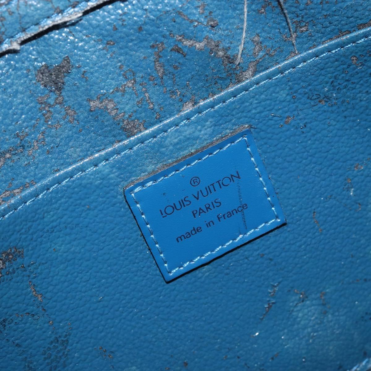 LOUIS VUITTON Epi Dauphine GM Pouch Blue M48435 LV Auth 144943