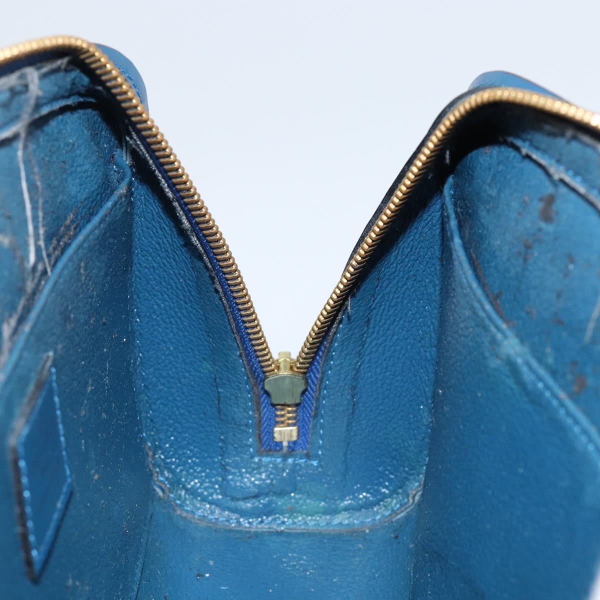 LOUIS VUITTON Epi Dauphine GM Pouch Blue M48435 LV Auth 144943