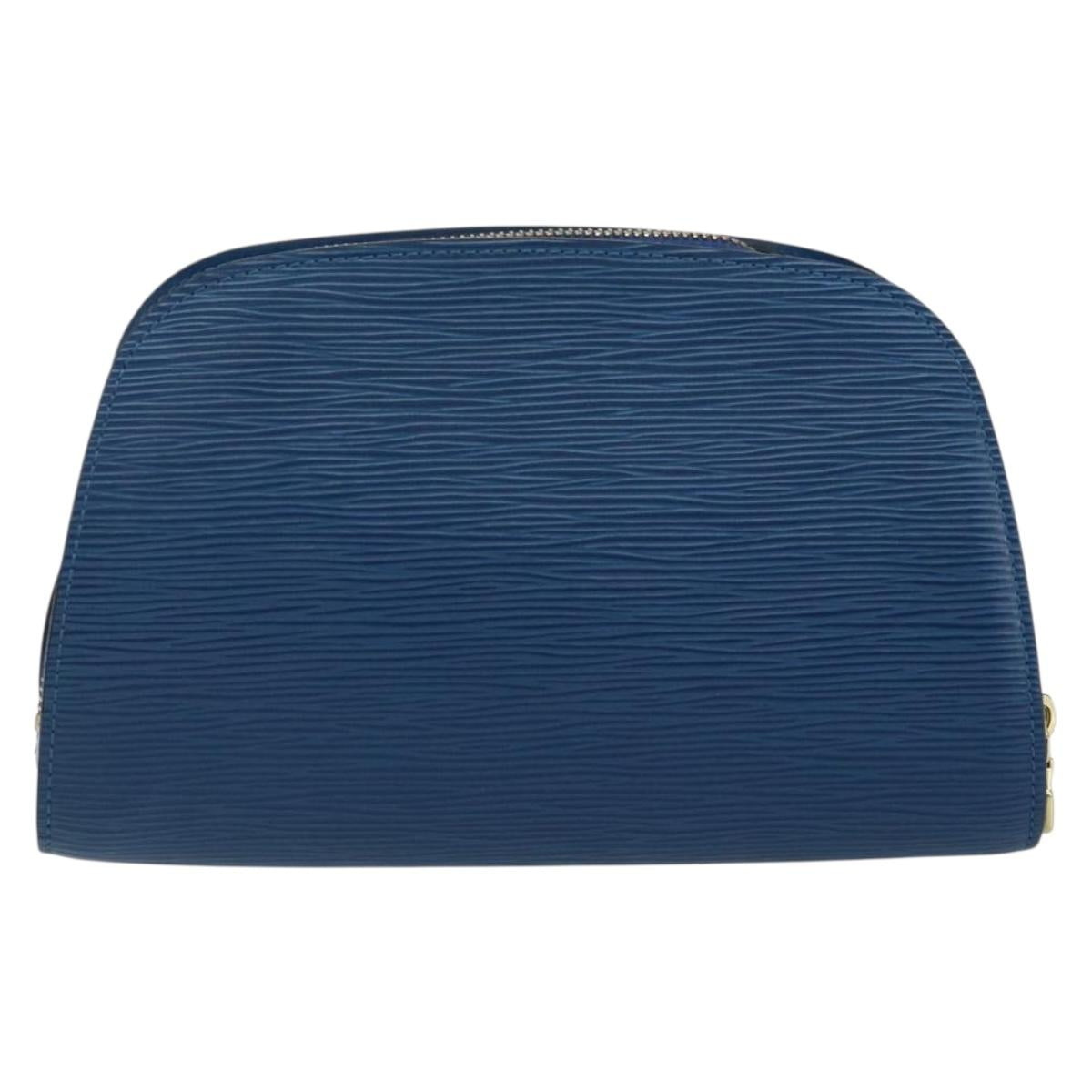 LOUIS VUITTON Epi Dauphine GM Pouch Blue M48435 LV Auth 144943