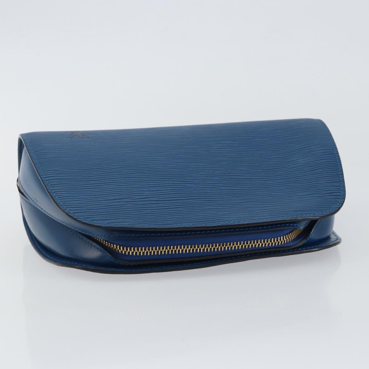 LOUIS VUITTON Epi Dauphine GM Pouch Blue M48435 LV Auth 144943