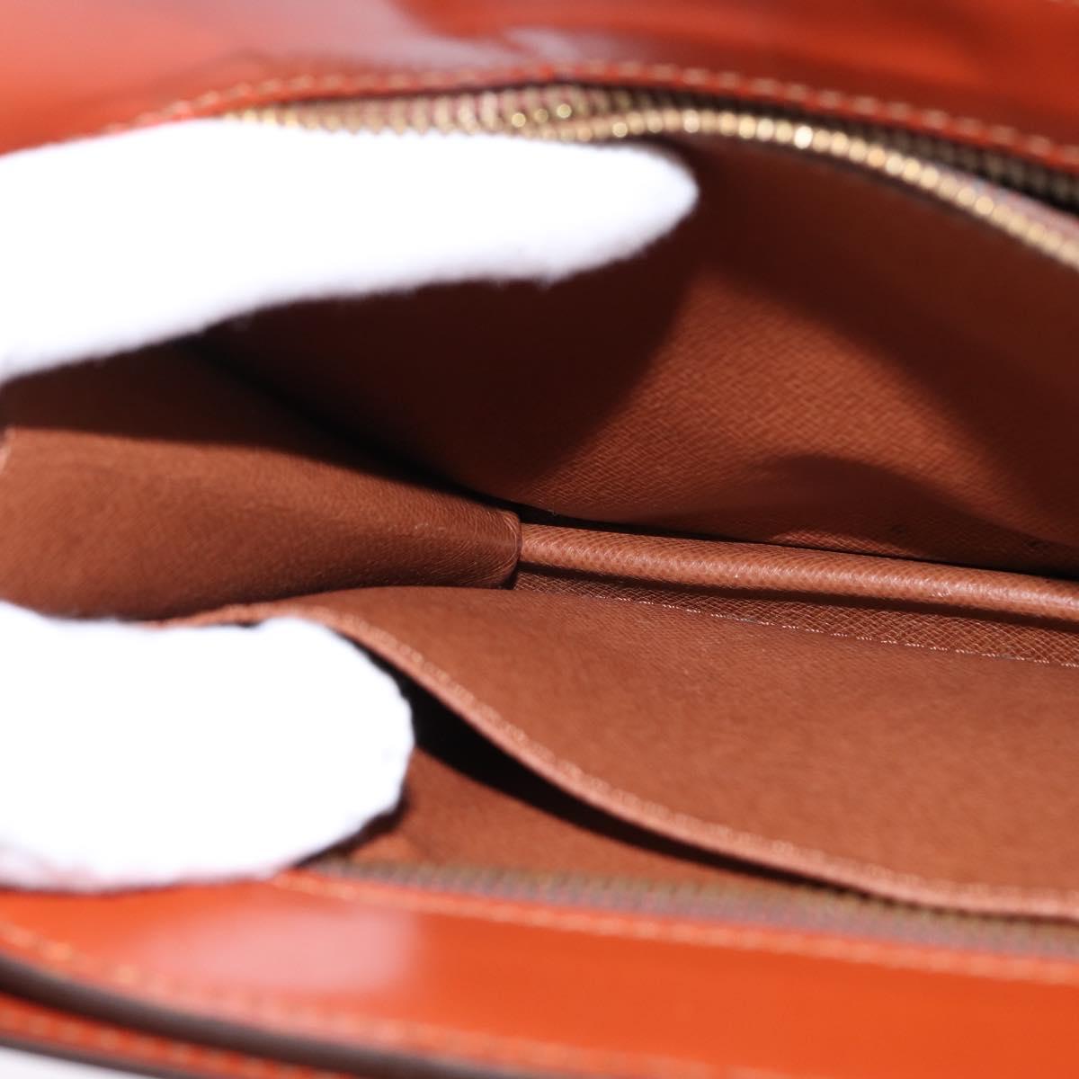 LOUIS VUITTON Epi Angian Clutch Bag Brown M52113 LV Auth 144944