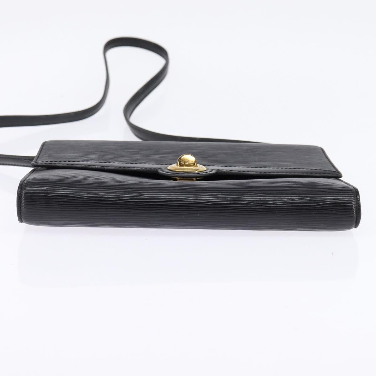 LOUIS VUITTON Epi Pochette Arche Shoulder Bag Black Noir M52572 LV Auth 144945