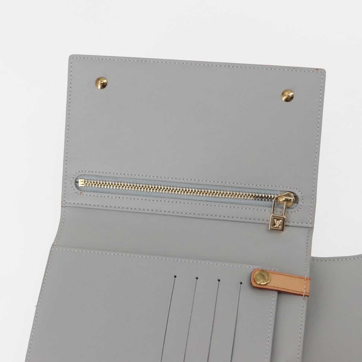 LOUIS VUITTON Monogram Vernis Walker Wallet Gris M91031 LV Auth 144946