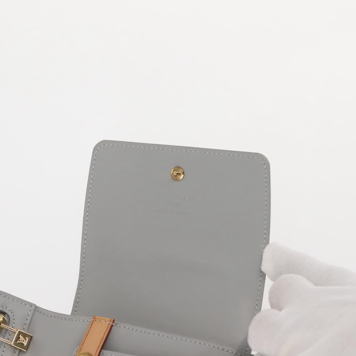 LOUIS VUITTON Monogram Vernis Walker Wallet Gris M91031 LV Auth 144946