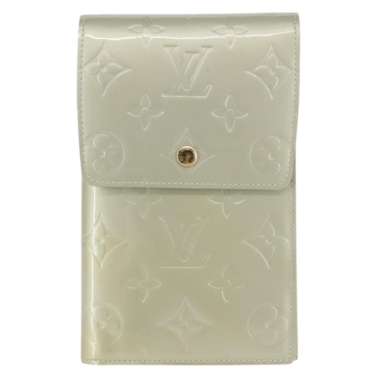 LOUIS VUITTON Monogram Vernis Walker Wallet Gris M91031 LV Auth 144946