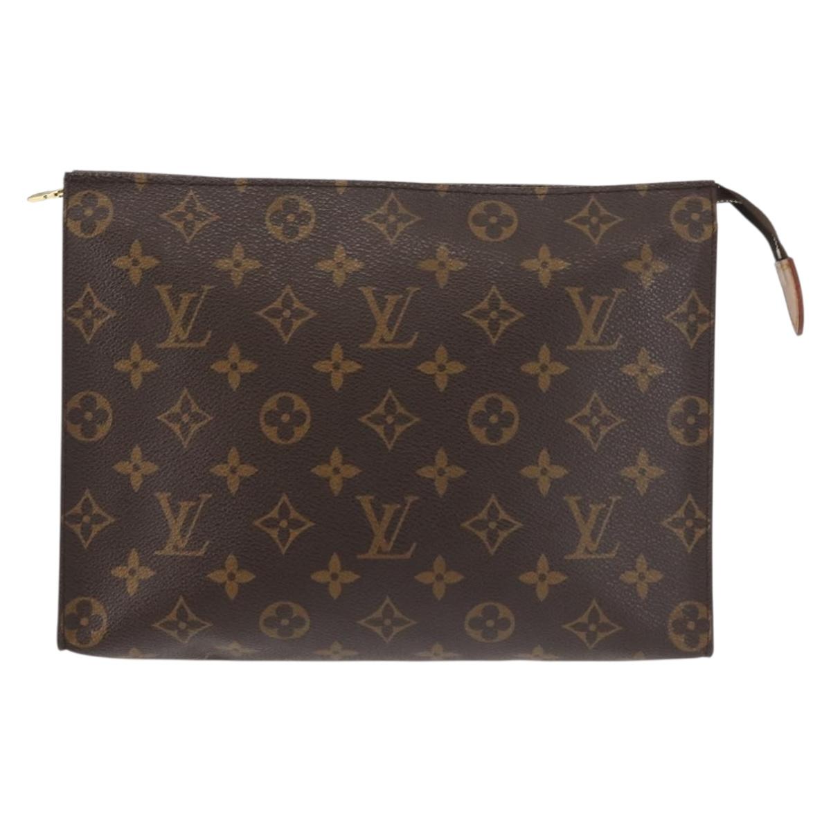 LOUIS VUITTON Monogram Poche Toilette 26 Pouch M47542 LV Auth 144952