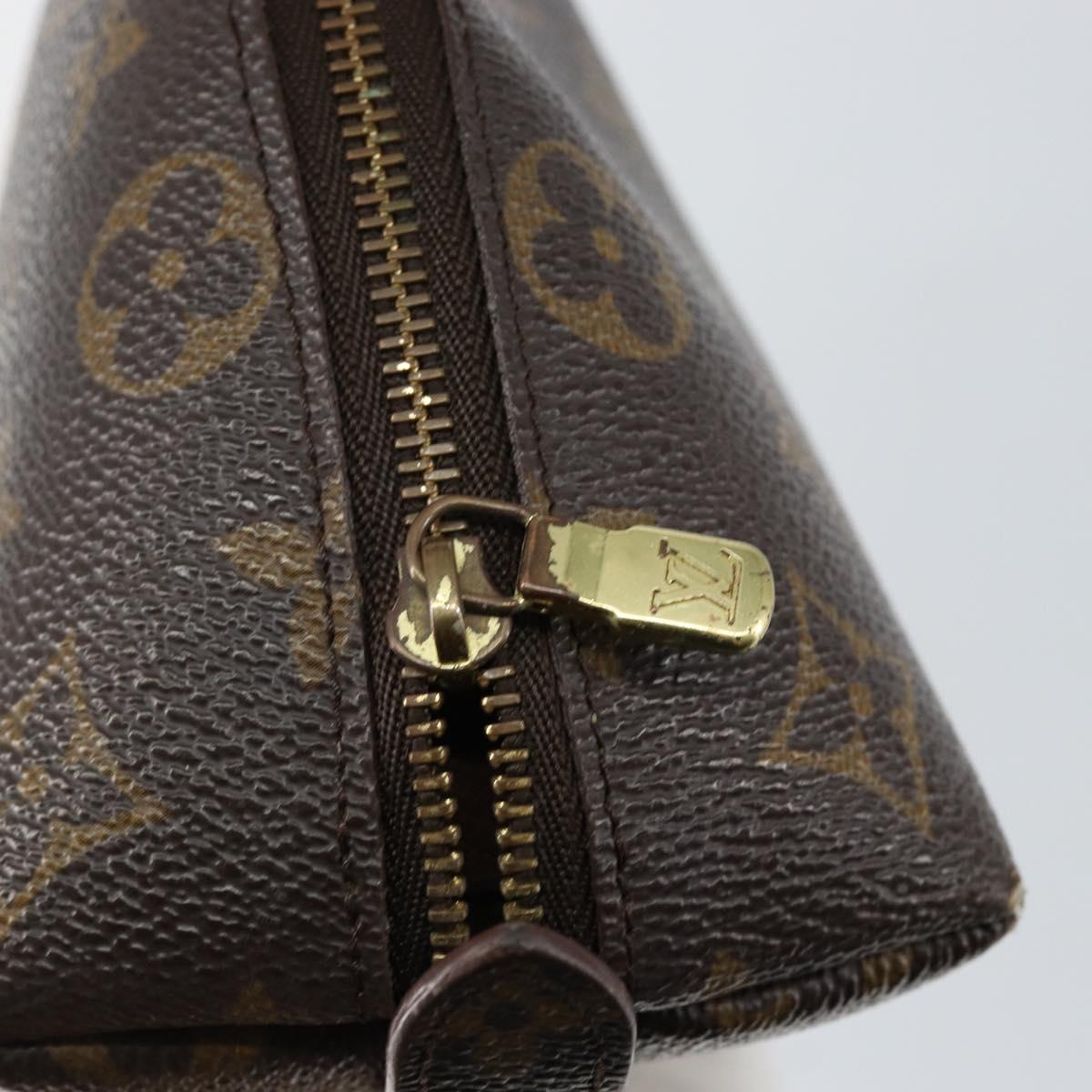 LOUIS VUITTON Monogram Trousse Demi Ronde Cosmetic Pouch M47520 LV Auth 144954