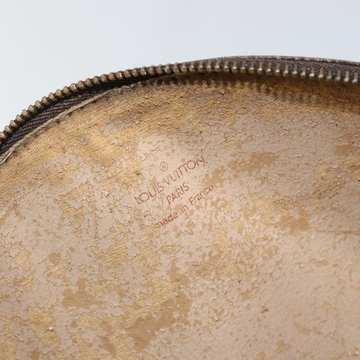 LOUIS VUITTON Monogram Trousse Demi Ronde Cosmetic Pouch M47520 LV Auth 144954