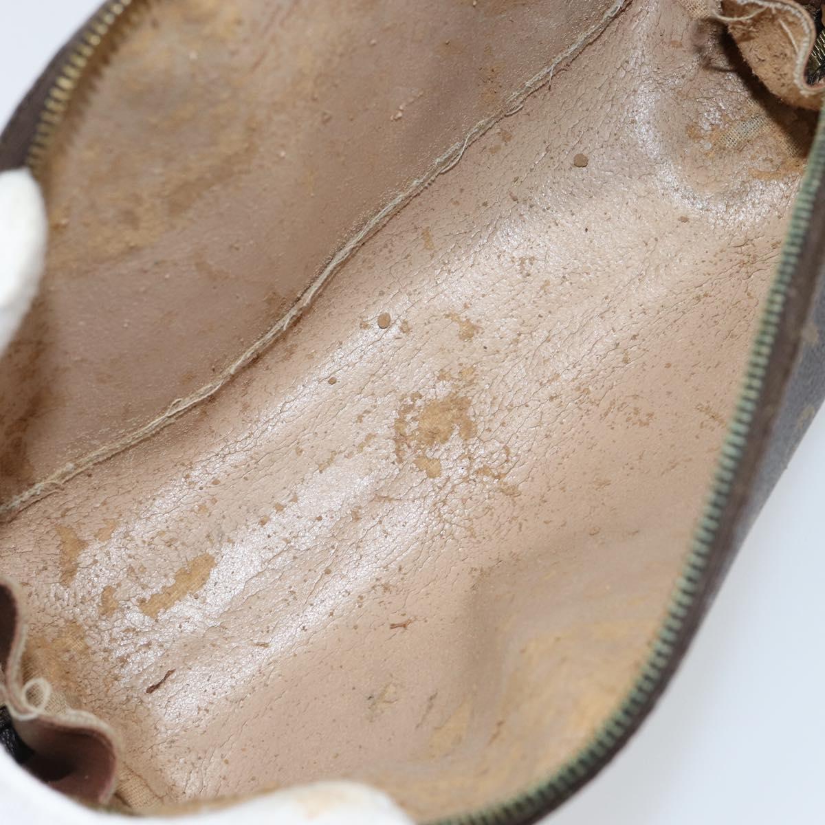 LOUIS VUITTON Monogram Trousse Demi Ronde Cosmetic Pouch M47520 LV Auth 144954