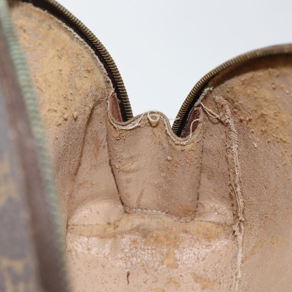 LOUIS VUITTON Monogram Trousse Demi Ronde Cosmetic Pouch M47520 LV Auth 144954