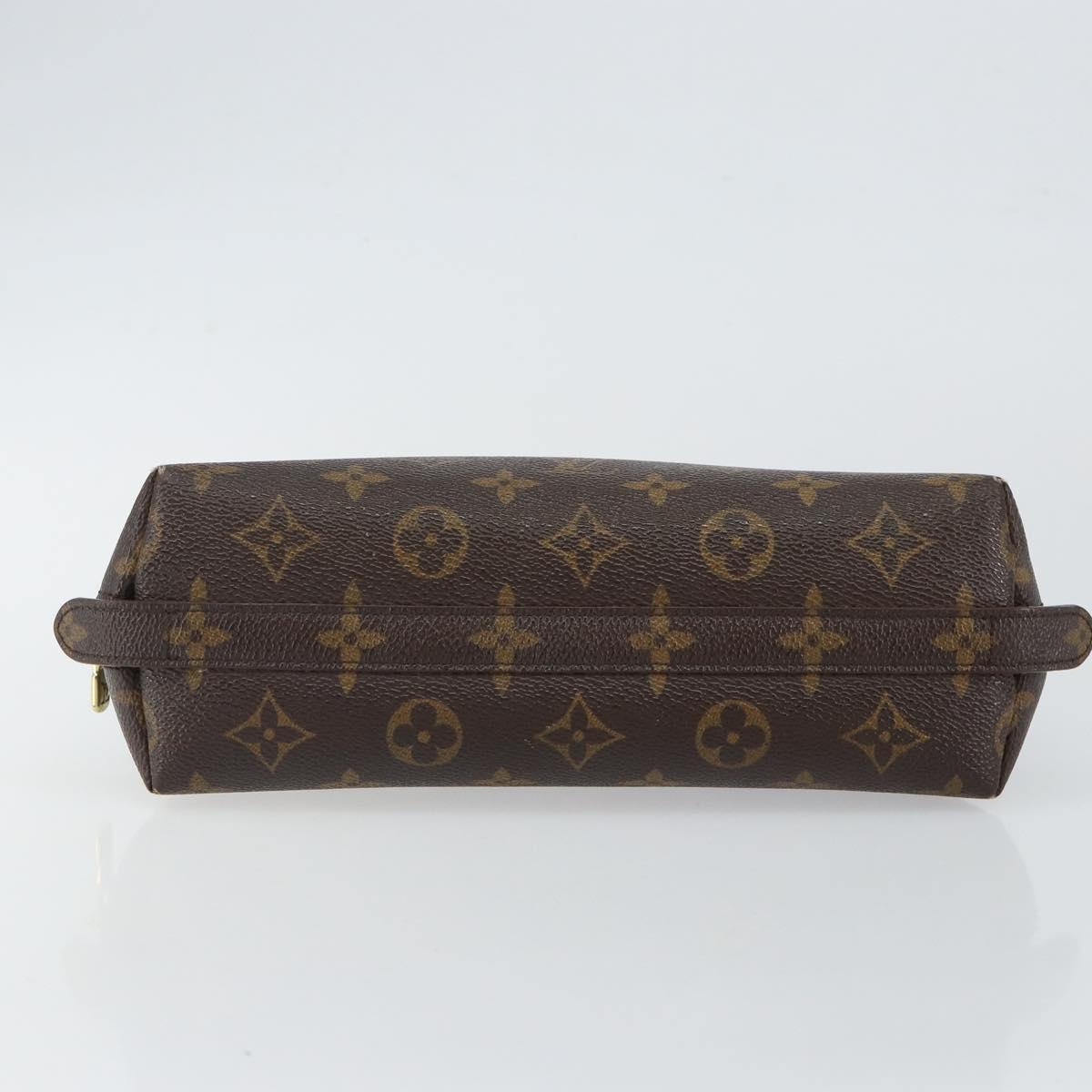 LOUIS VUITTON Monogram Trousse Demi Ronde Cosmetic Pouch M47520 LV Auth 144954