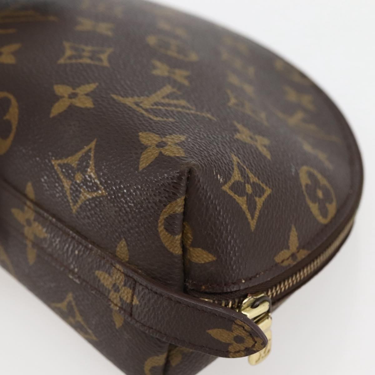 LOUIS VUITTON Monogram Trousse Demi Ronde Cosmetic Pouch M47520 LV Auth 144955