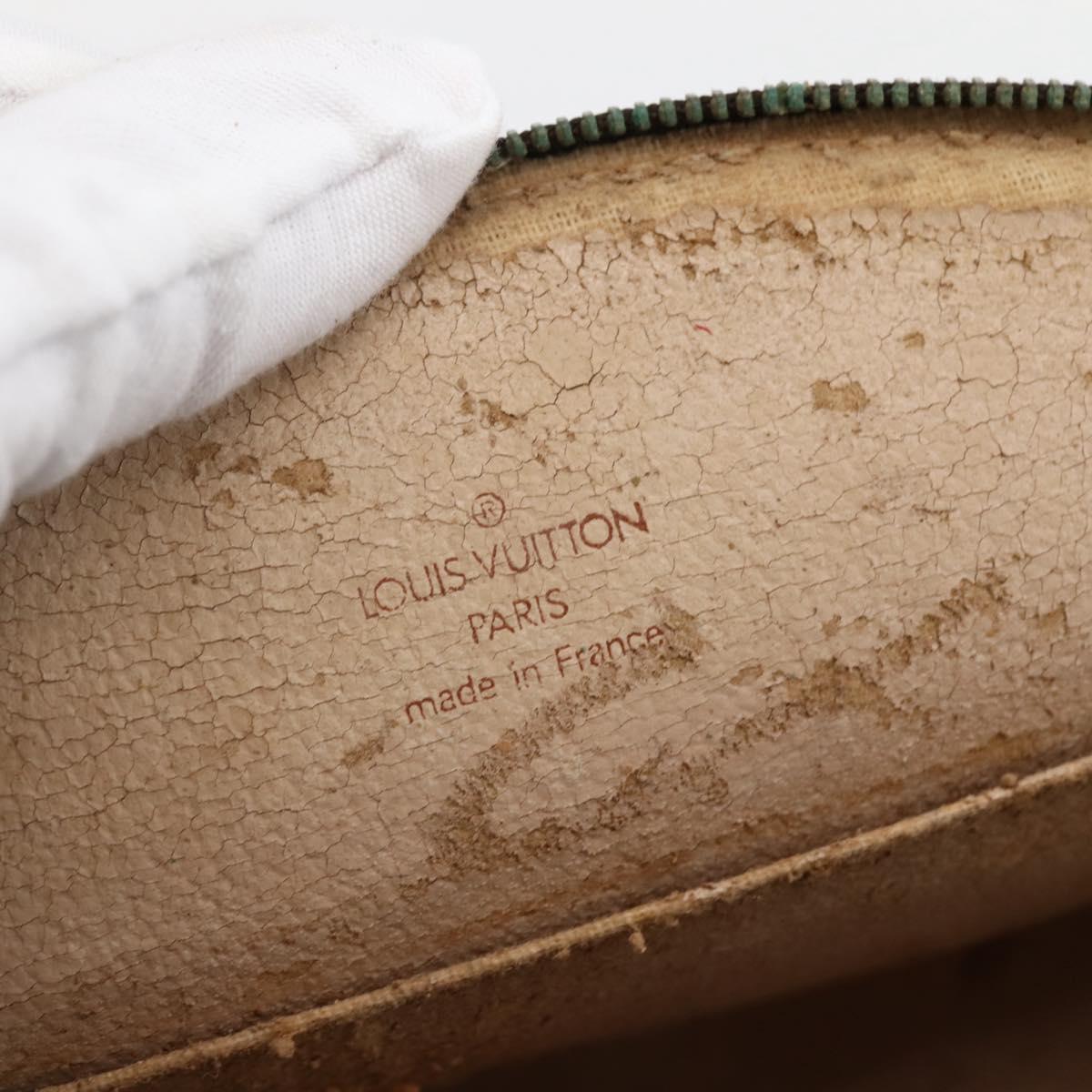 LOUIS VUITTON Monogram Trousse Demi Ronde Cosmetic Pouch M47520 LV Auth 144955