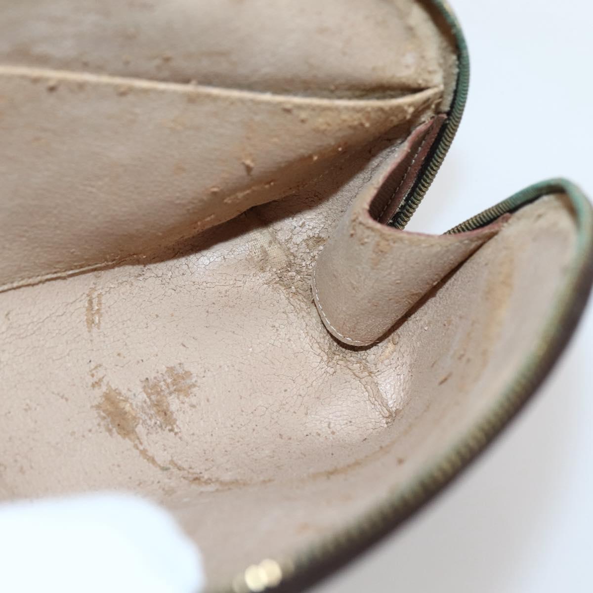 LOUIS VUITTON Monogram Trousse Demi Ronde Cosmetic Pouch M47520 LV Auth 144955