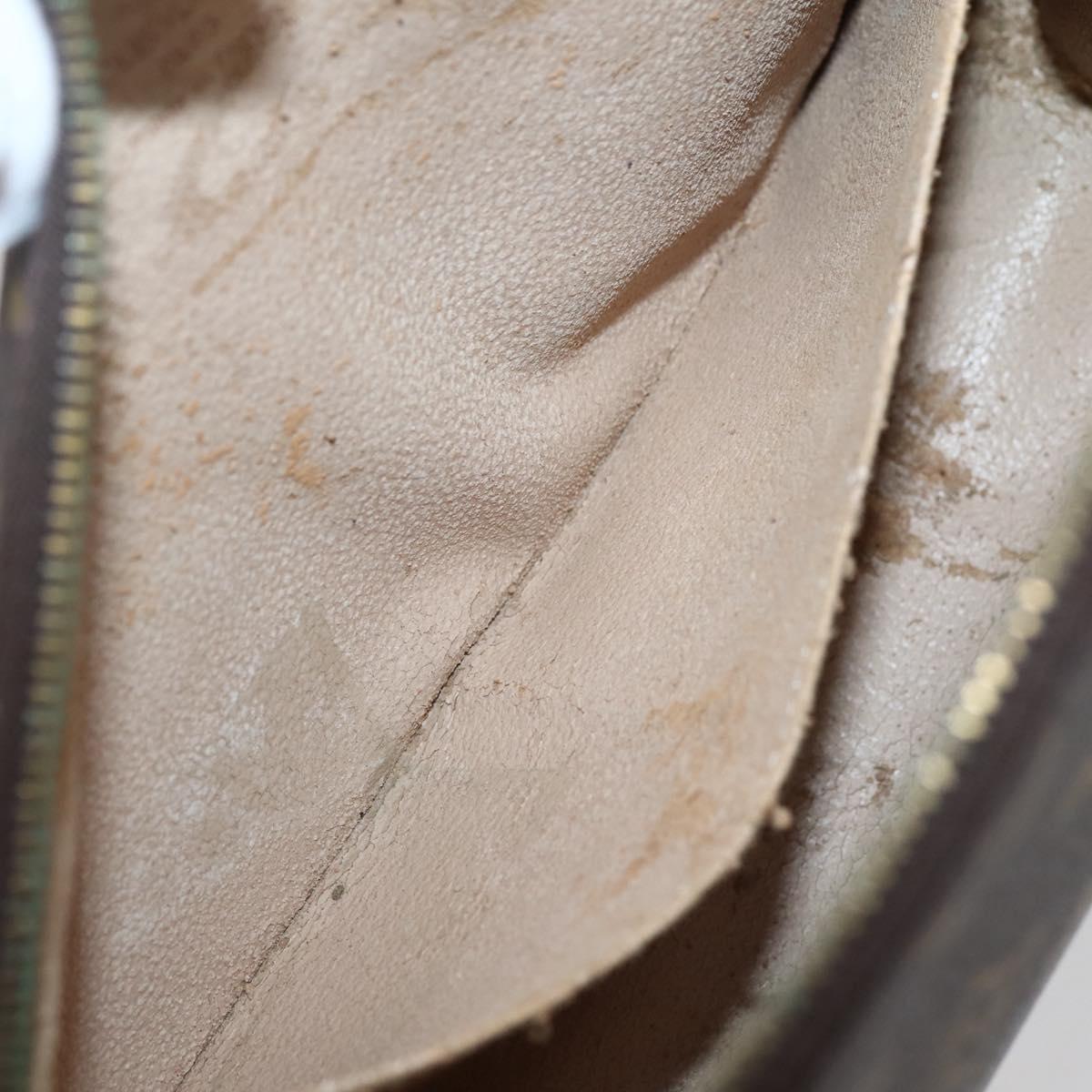 LOUIS VUITTON Monogram Trousse Demi Ronde Cosmetic Pouch M47520 LV Auth 144955