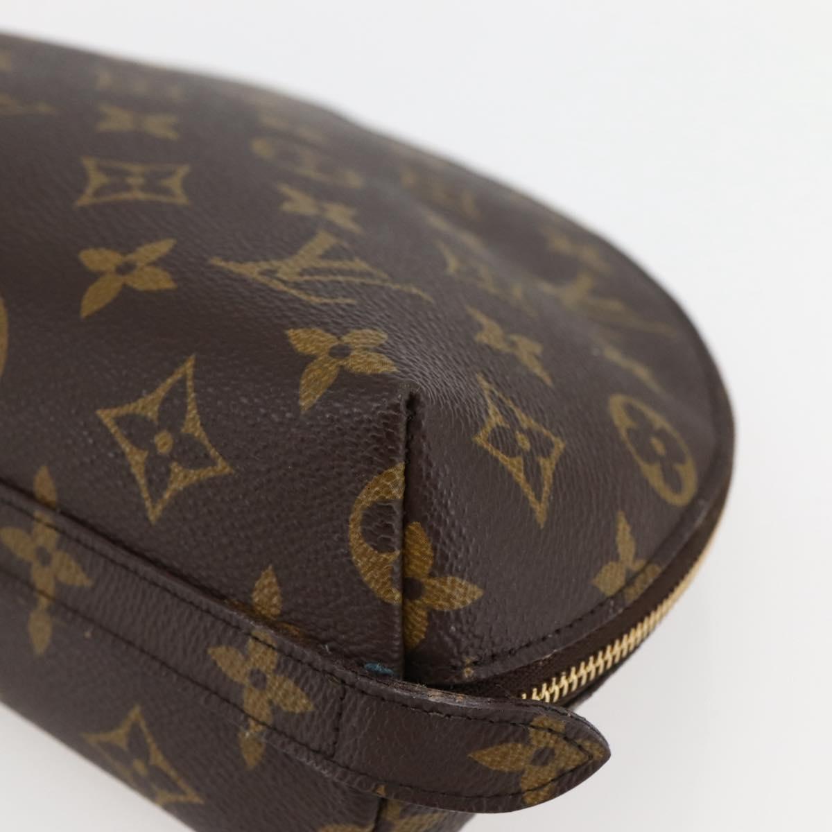 LOUIS VUITTON Monogram Trousse Demi Ronde Cosmetic Pouch M47520 LV Auth 144956