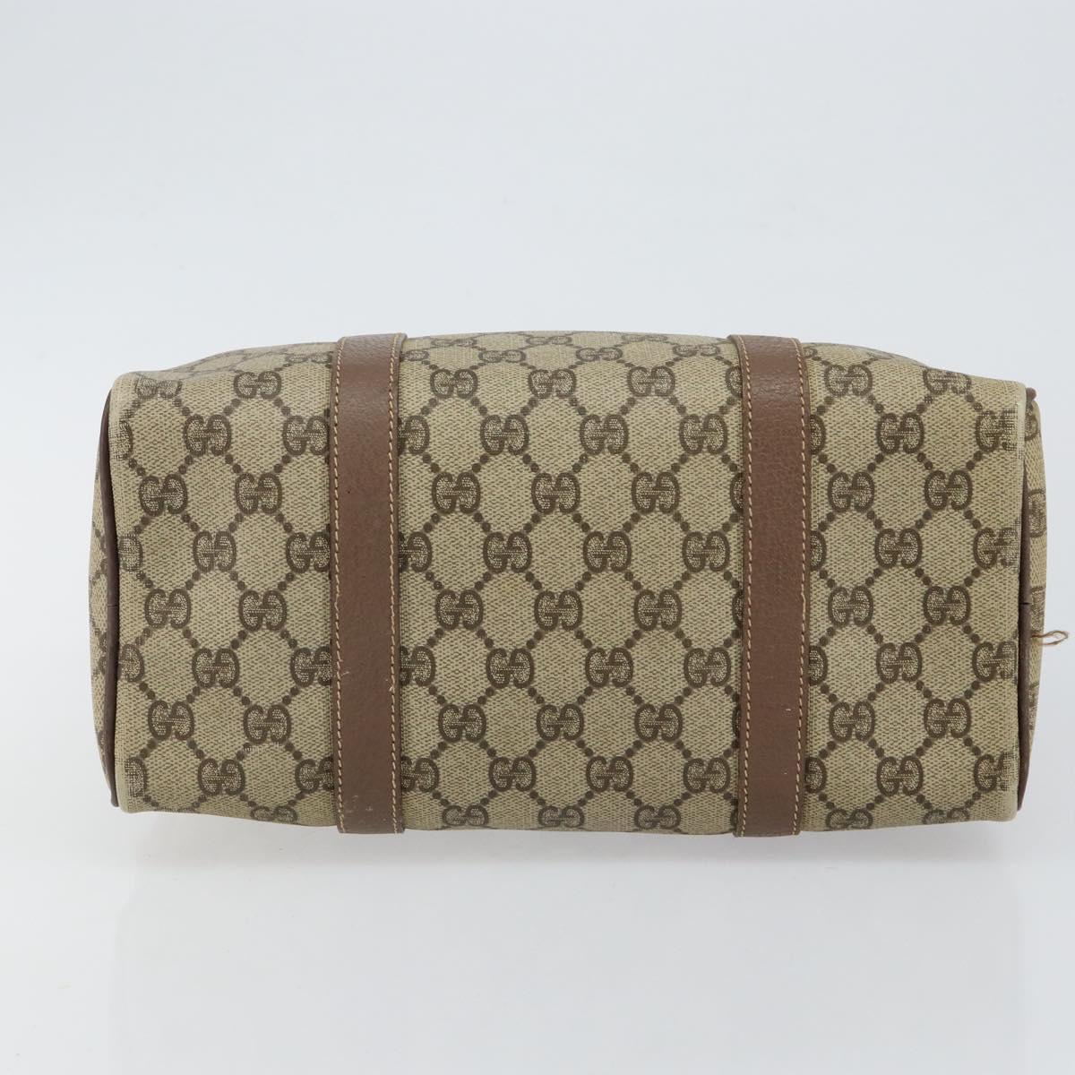 GUCCI GG Supreme Web Sherry Line Bag PVC Beige Gold 002 615 6838 Auth 144971
