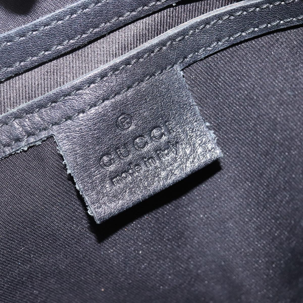 GUCCI GG Crystal Boston Bag Coated Canvas 2way Navy Gold 203696 Auth 144972