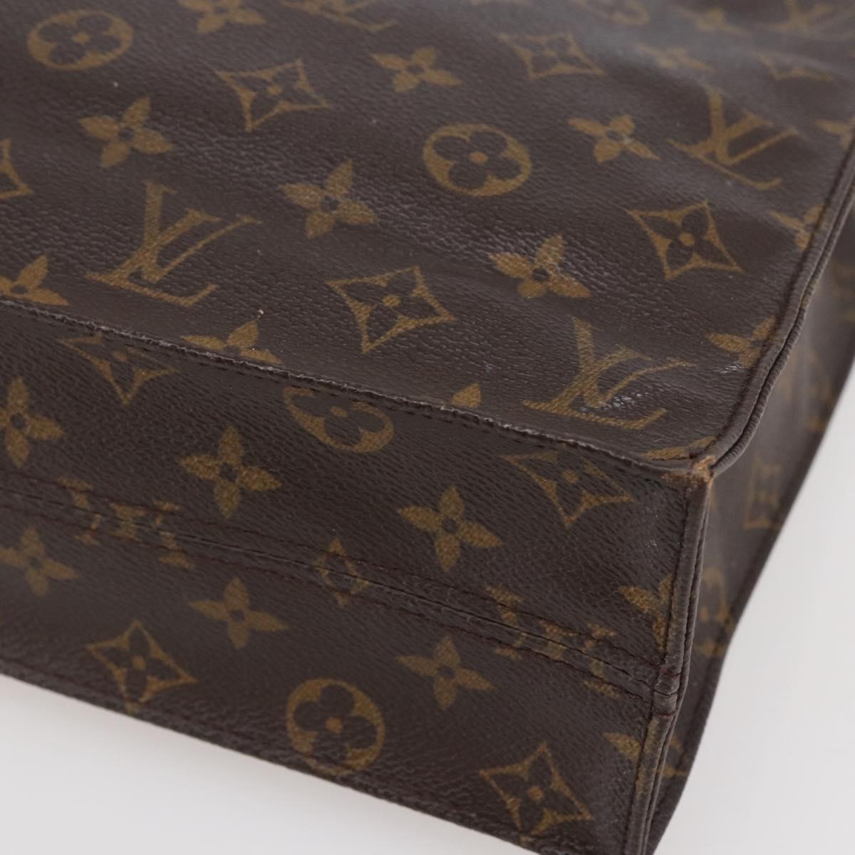 LOUIS VUITTON Monogram Sac Plat Hand Bag M51140 LV Auth 144980